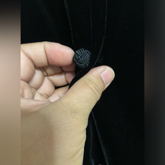 D7- FIRST ISSUE Black MODEST Velvet SILK-Blend HOLIDAY Midi Dress - Picture 4 of 11